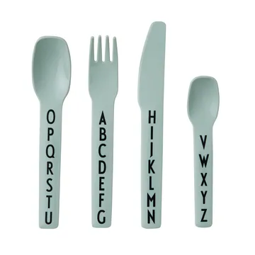 Design Letters kinderbestek melamine - Groen - Design Letters