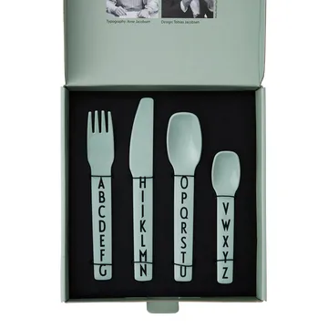 Design Letters kinderbestek melamine - Groen - Design Letters