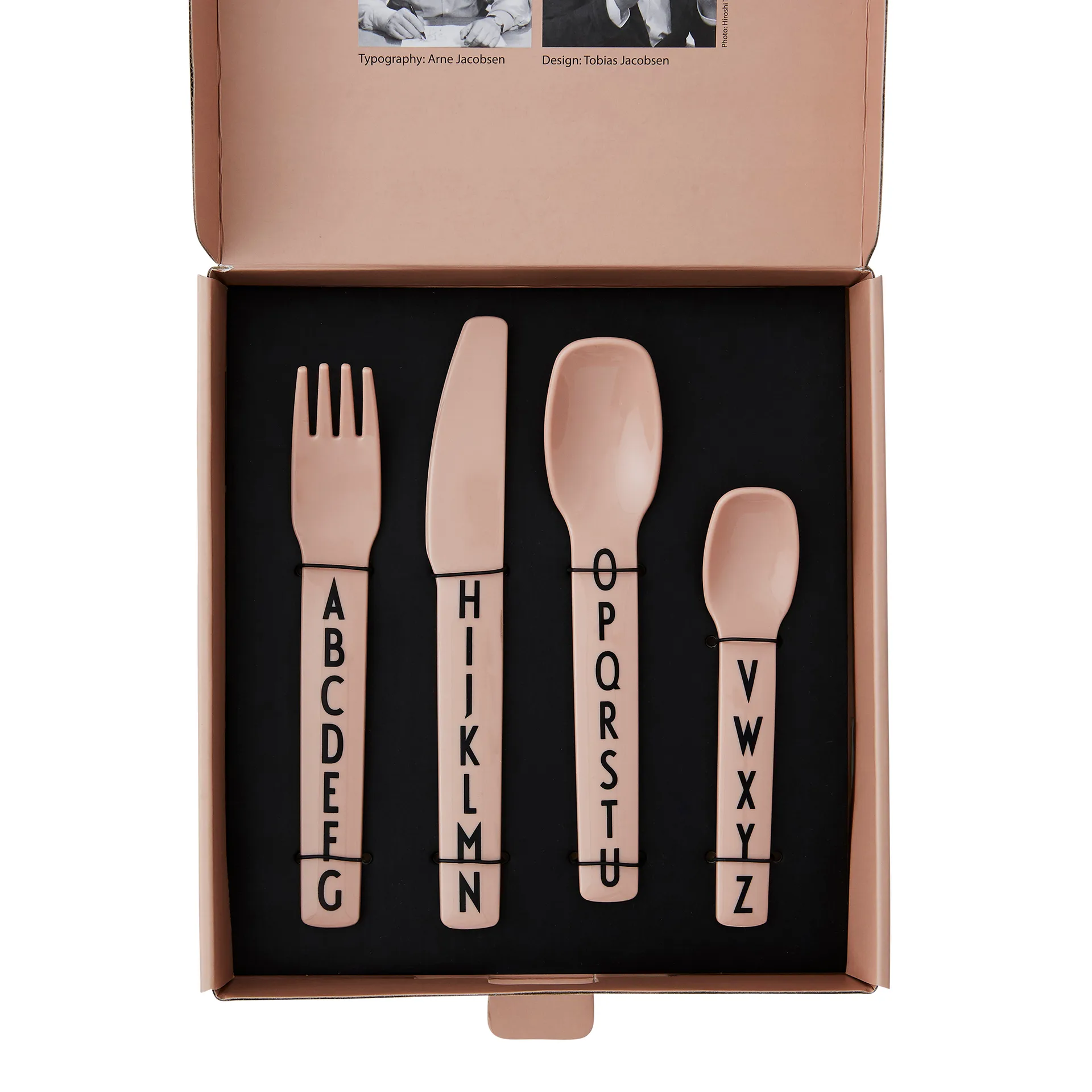 Design Letters kinderbestek melamine, Nude Design Letters