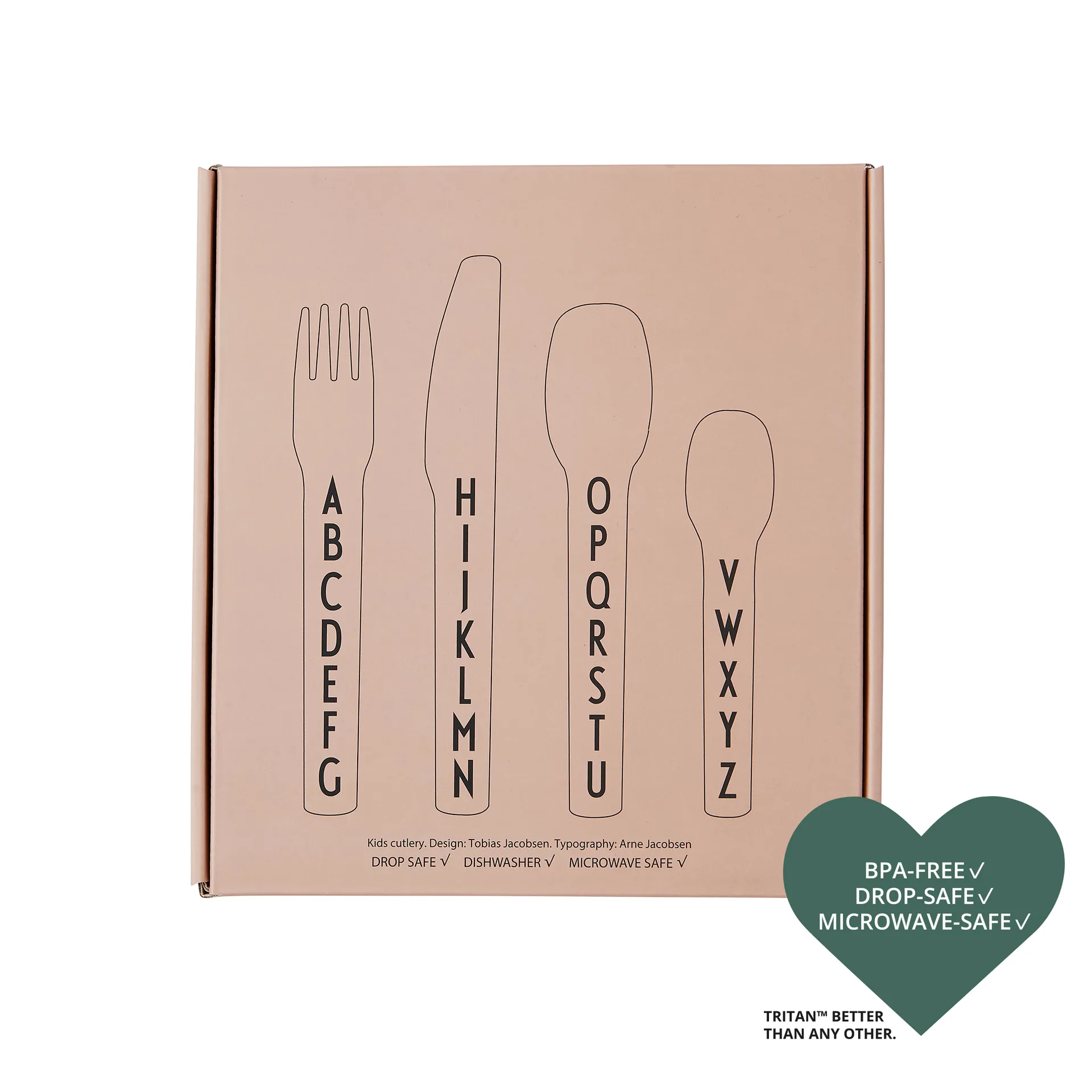 Design Letters kinderbestek melamine, Nude Design Letters