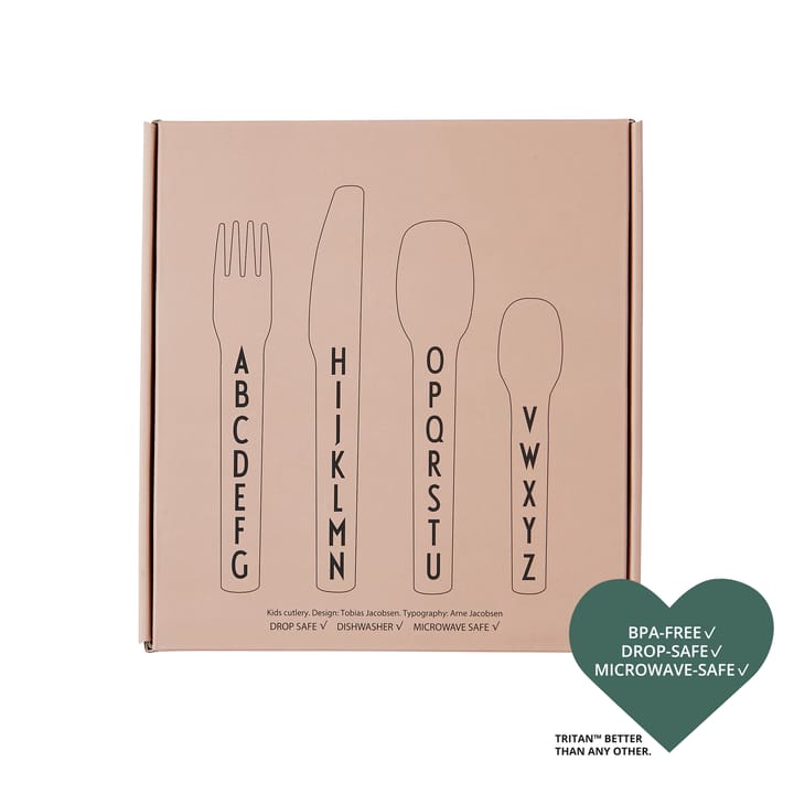 Design Letters kinderbestek melamine, Nude Design Letters