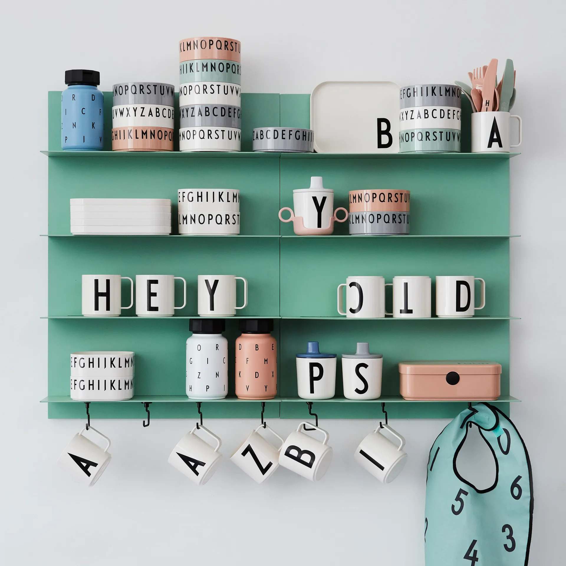 Design Letters kinderbestek melamine, Nude Design Letters