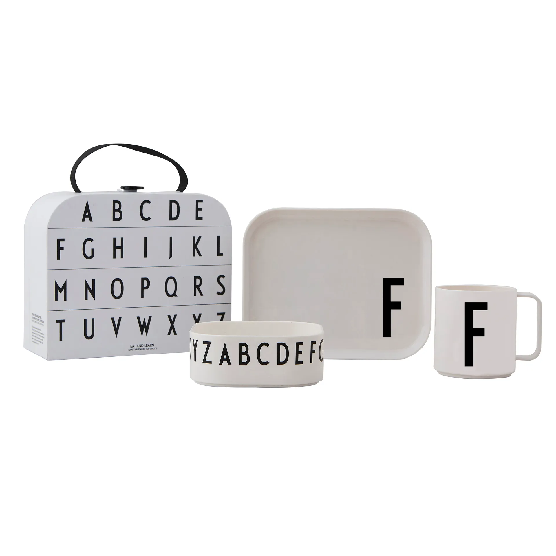 Design Letters kinderservies set, F Design Letters