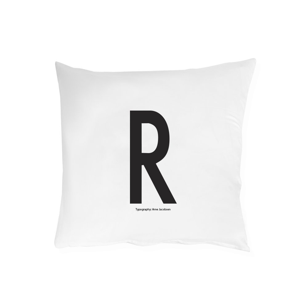Design Letters kussenhoes 63 x 60 cm. R | Scandinavisch Interieur | Kussenslopen | Wit