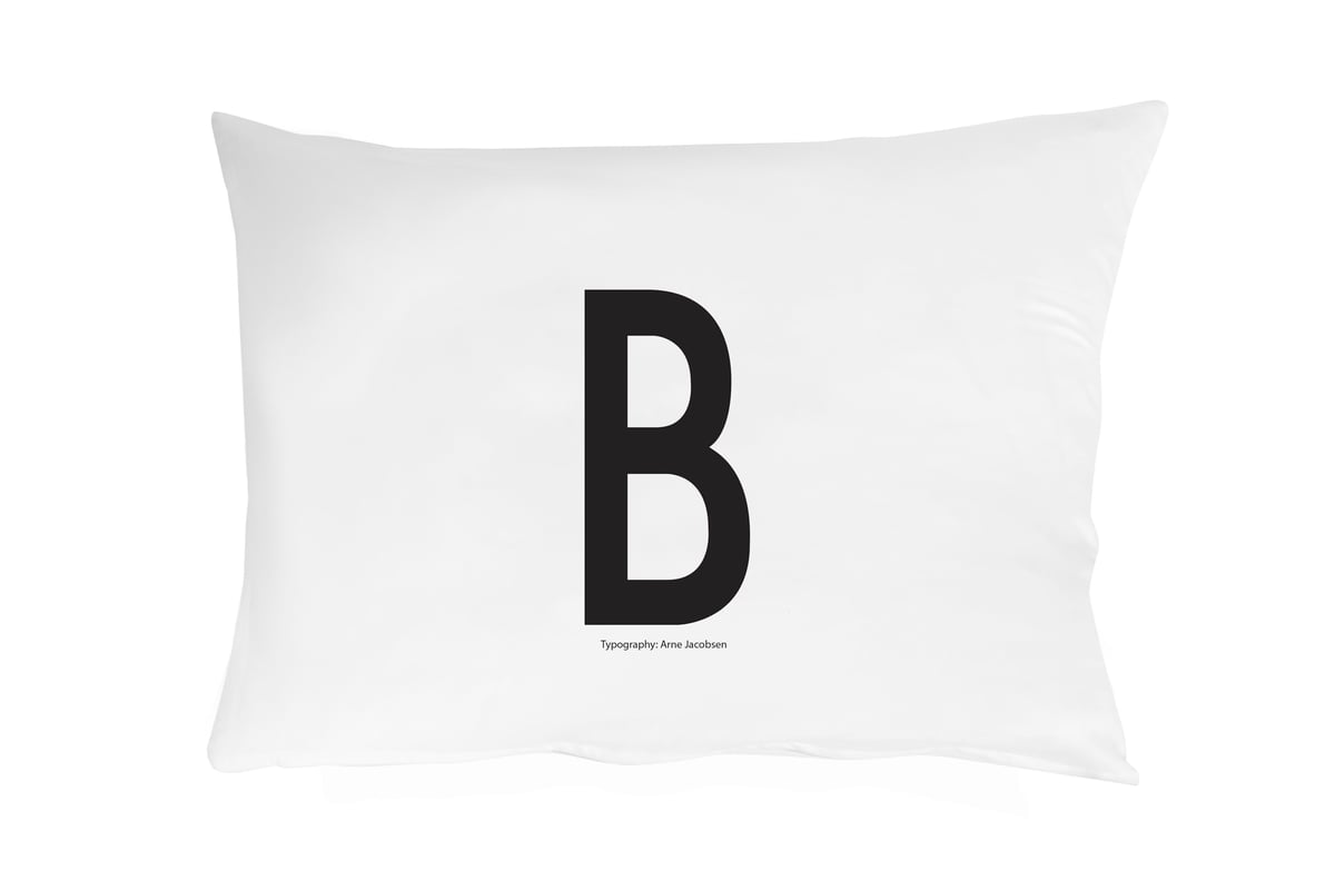 Design Letters kussenhoes 70 x 50 cm. B | Scandinavisch Interieur | Kussenslopen | Wit