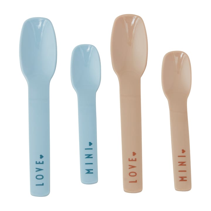 Design Letters lepel favoriet mini 4-delig - Light blue - Design Letters