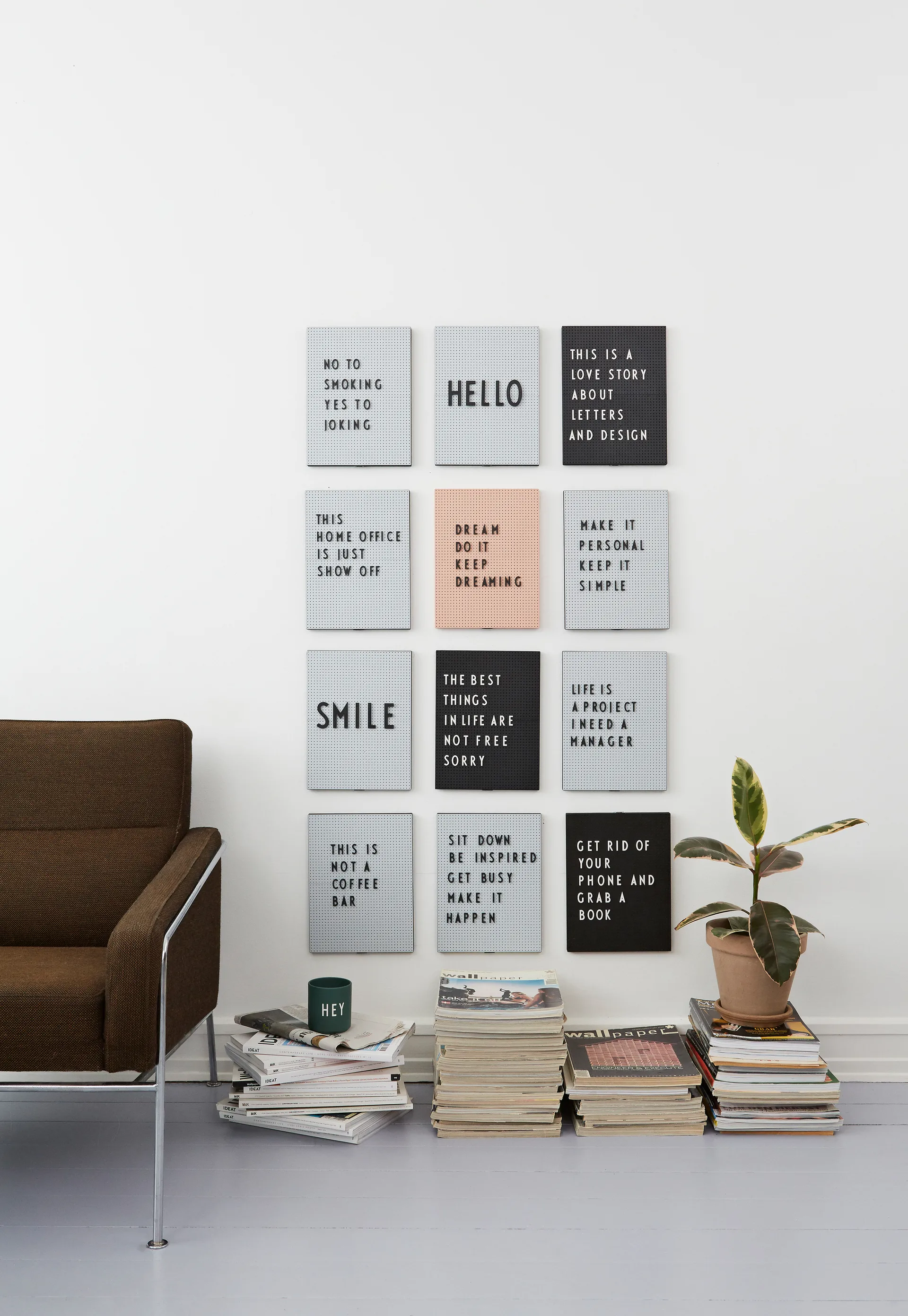 Design Letters letterbord A4, Zwart Design Letters