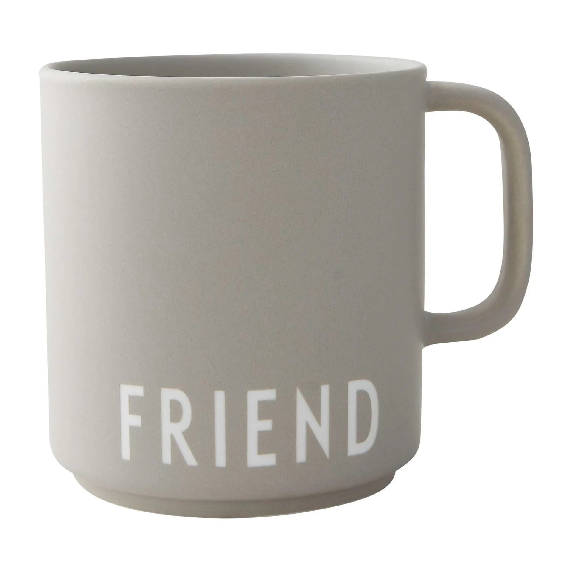 Design Letters lievelingsbeker met oor 25 cl, Friend-grey Design Letters