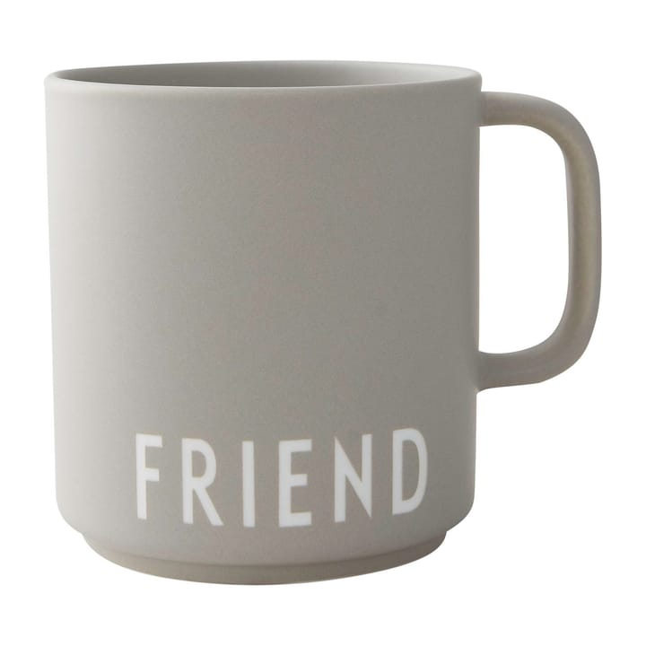 Design Letters lievelingsbeker met oor 25 cl - Friend-grey - Design Letters