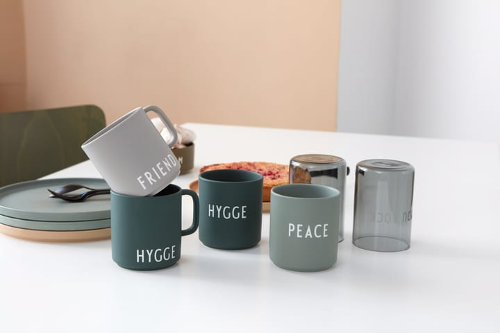 Design Letters lievelingsbeker met oor 25 cl, Hygge-dark green Design Letters