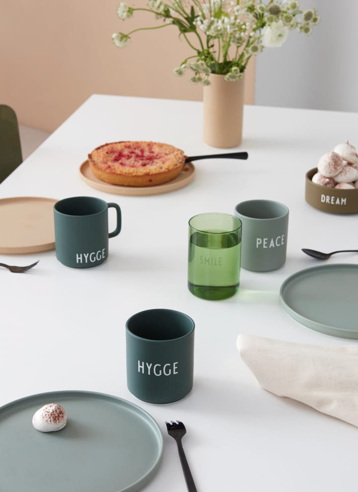 Design Letters lievelingsbeker met oor 25 cl, Hygge-dark green Design Letters