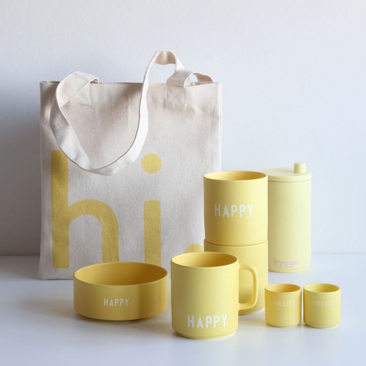 Design Letters lievelingsbeker met oor 25 cl, Yellow Design Letters