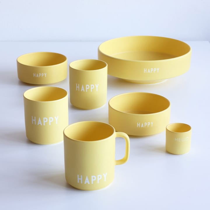 Design Letters lievelingsbeker met oor 25 cl, Yellow Design Letters