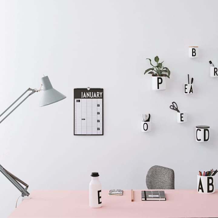 Design Letters maandkalender, Black Design Letters