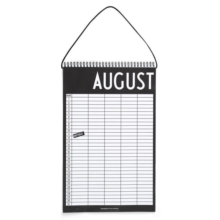 Design Letters maandkalender - Black - Design Letters