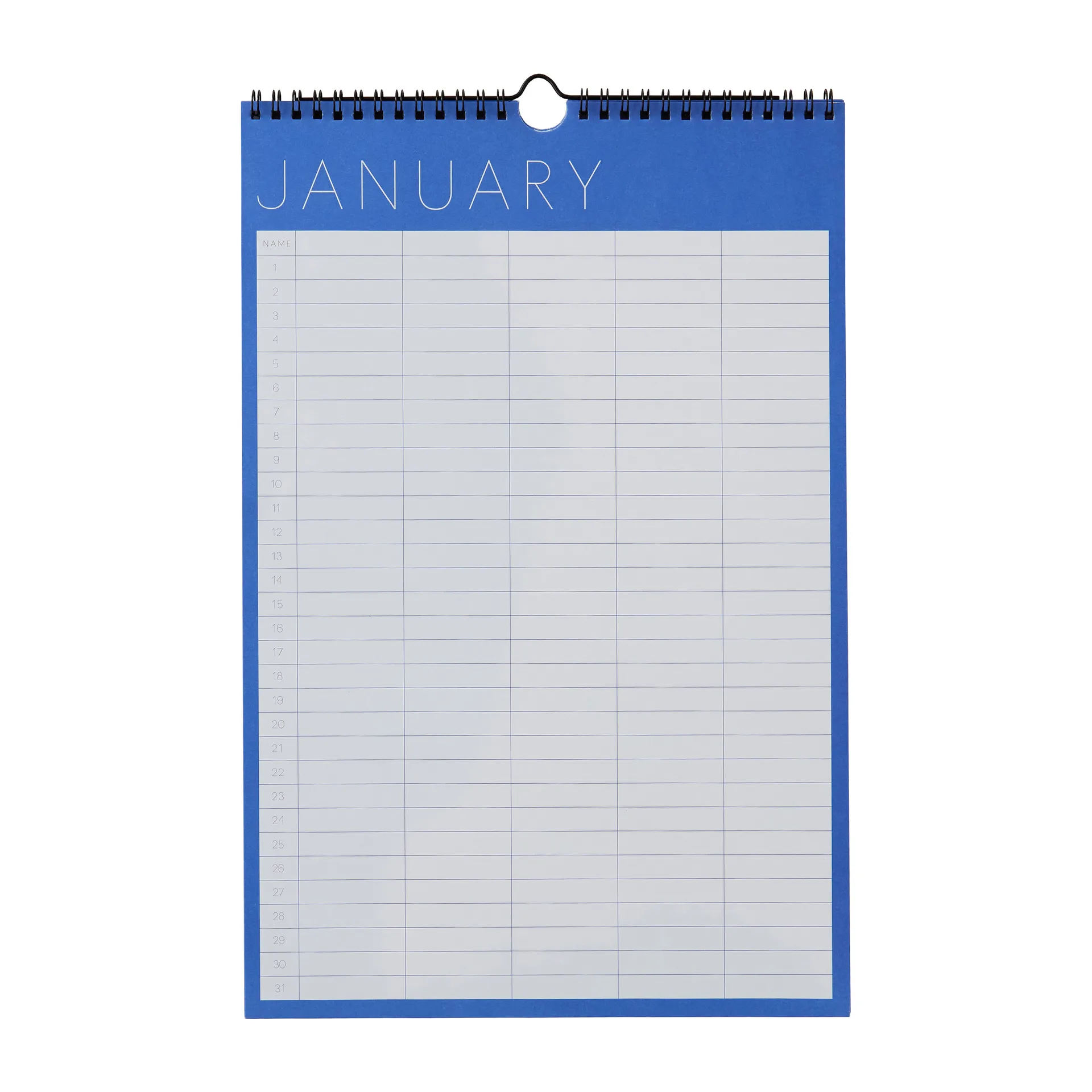 Design Letters maandplanner, Cobalt blue Design Letters