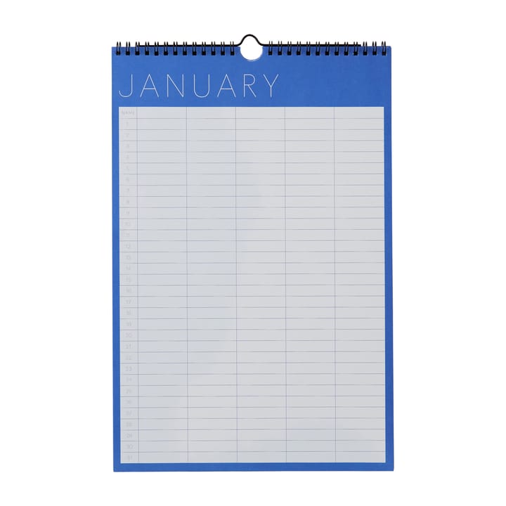 Design Letters maandplanner, Cobalt blue Design Letters