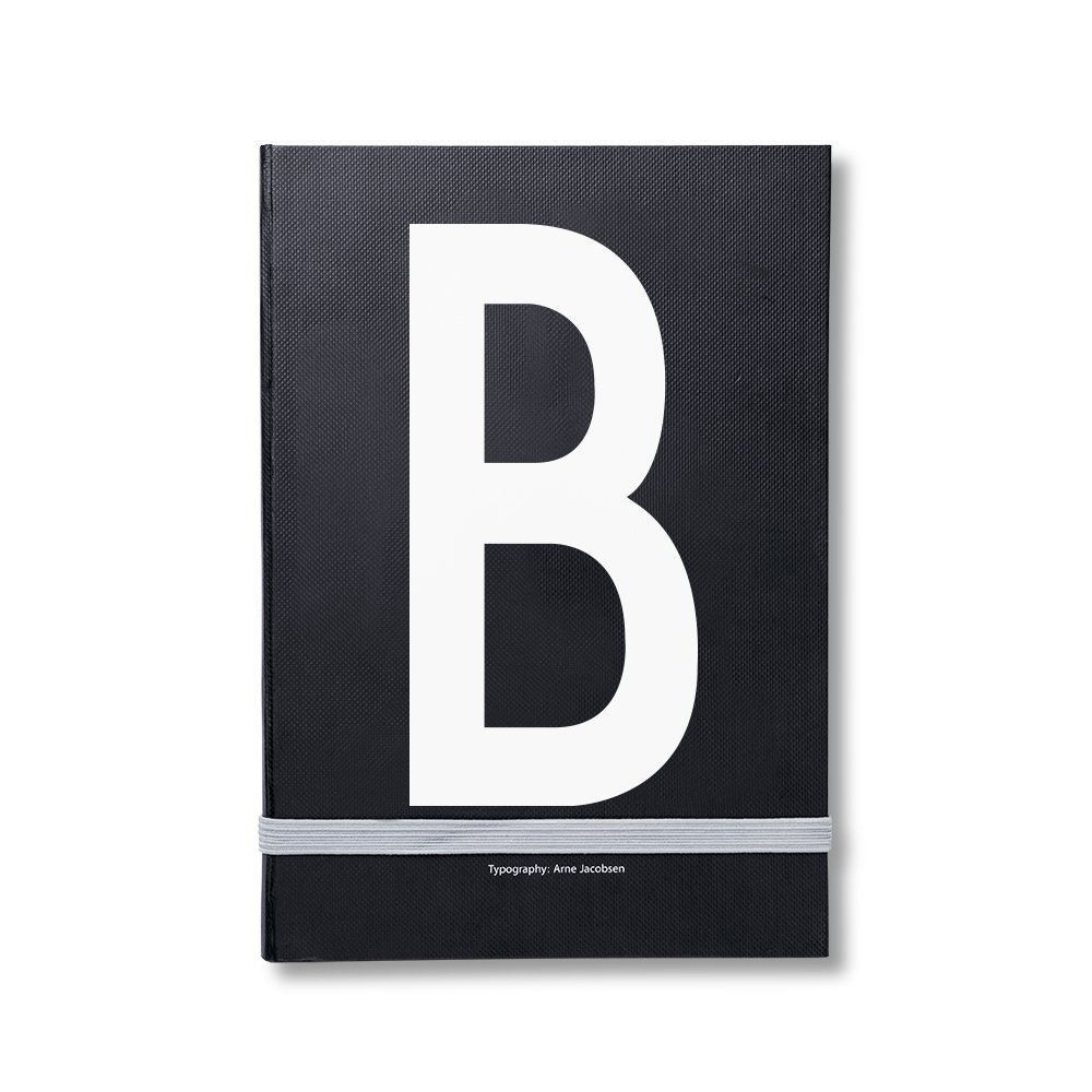 Design Letters persoonlijk notitieboek B | Scandinavisch Interieur | Kalenders & notitieboeken | Zwart