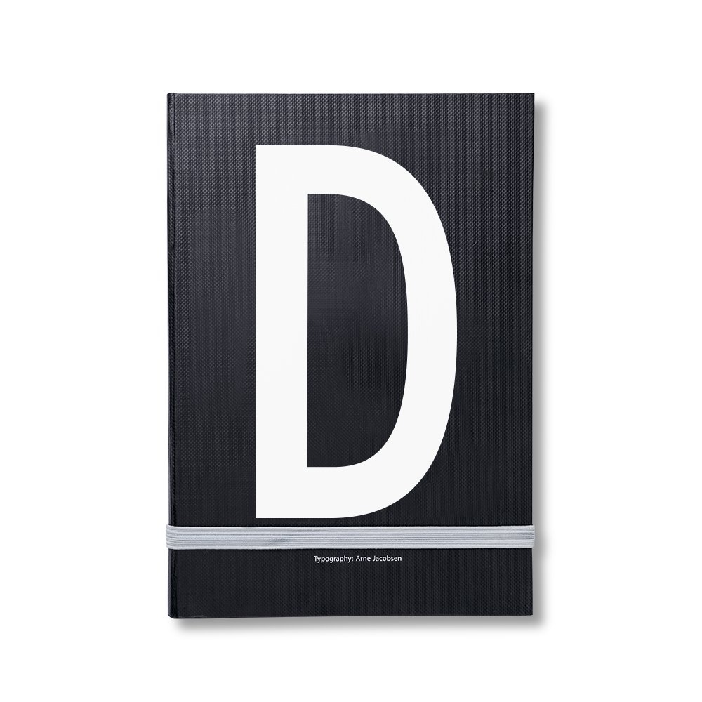 Design Letters persoonlijk notitieboek D | Scandinavisch Interieur | Kalenders & notitieboeken | Zwart