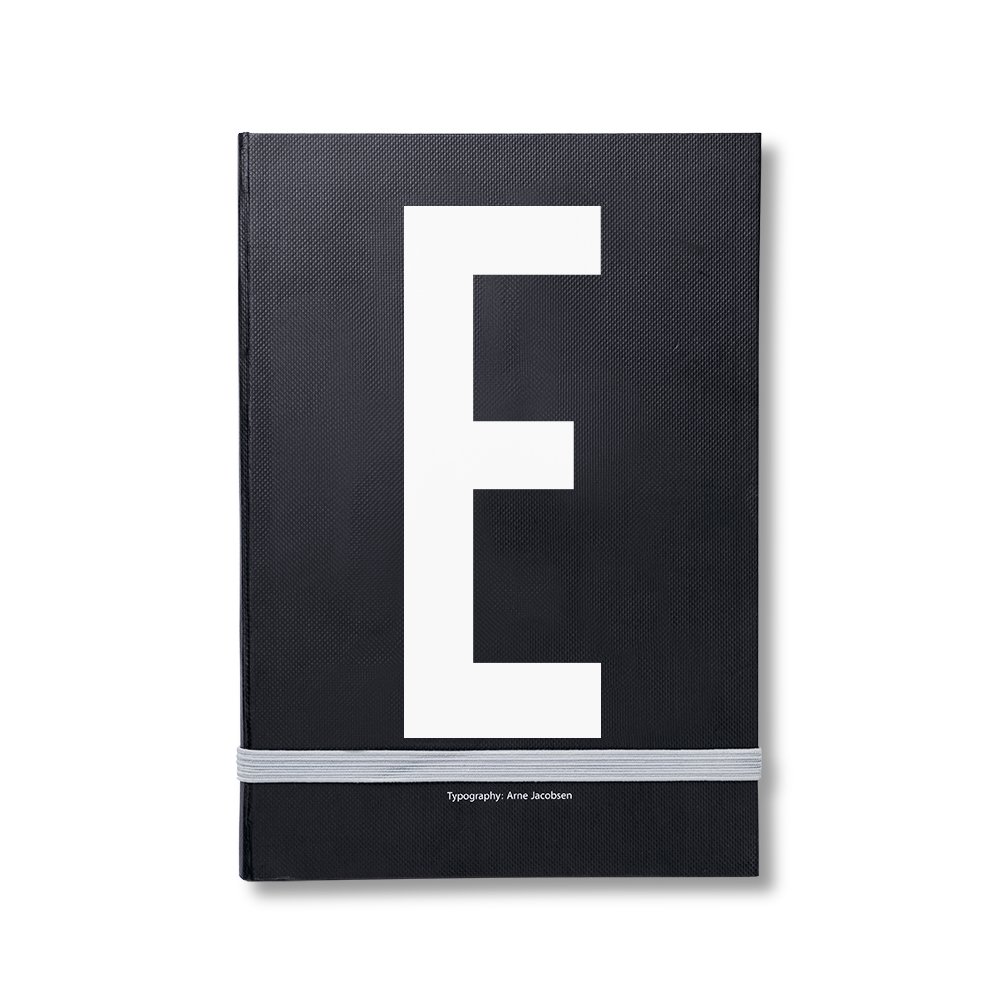 Design Letters persoonlijk notitieboek E | Scandinavisch Interieur | Kalenders & notitieboeken | Zwart