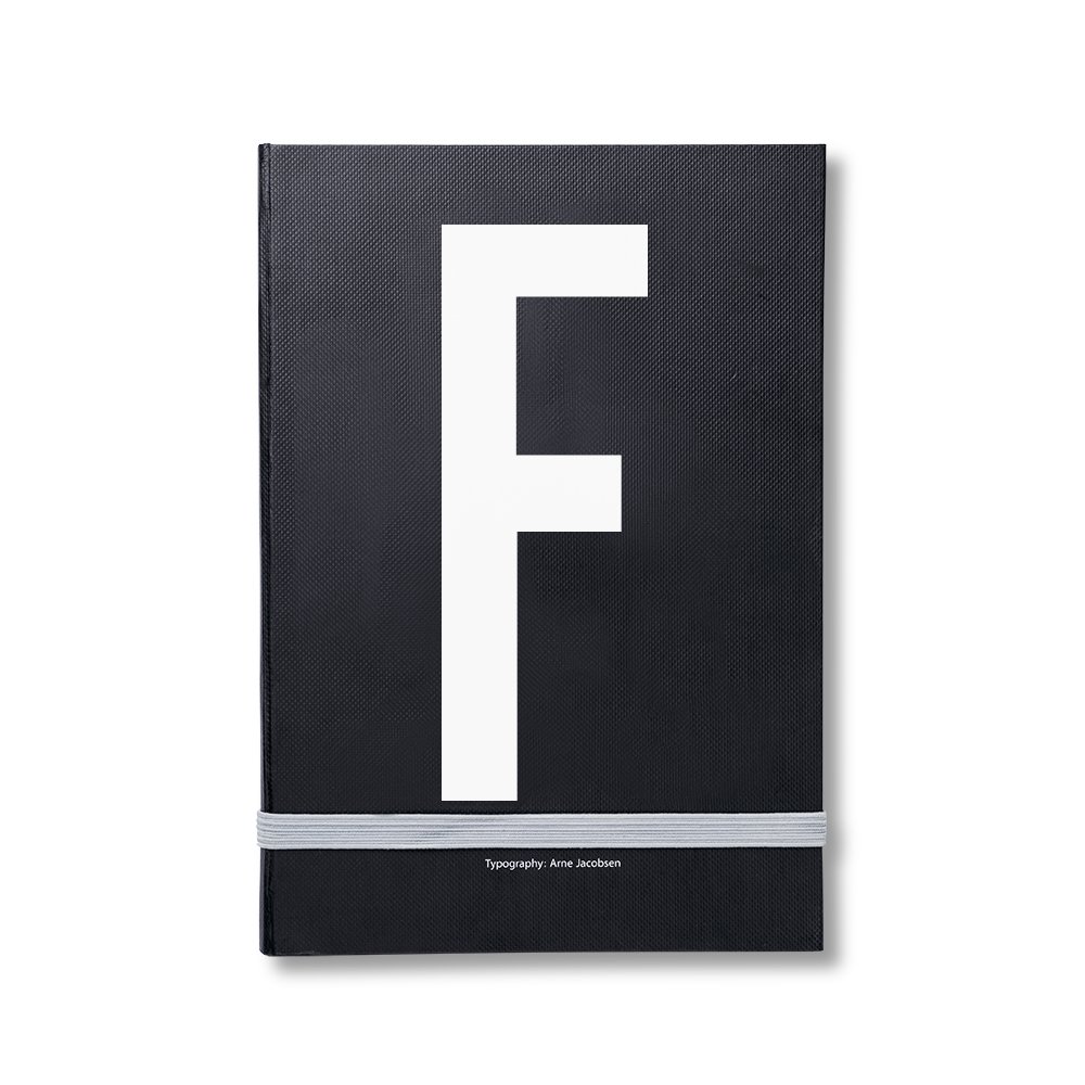 Design Letters persoonlijk notitieboek F | Scandinavisch Interieur | Kalenders & notitieboeken | Zwart