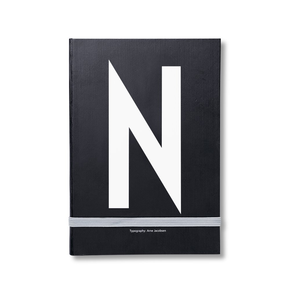 Design Letters persoonlijk notitieboek N | Scandinavisch Interieur | Kalenders & notitieboeken | Zwart