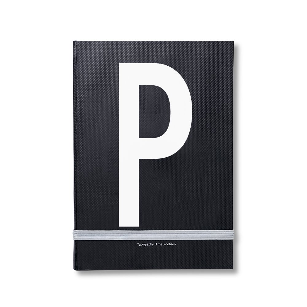 Design Letters persoonlijk notitieboek P | Scandinavisch Interieur | Kalenders & notitieboeken | Zwart