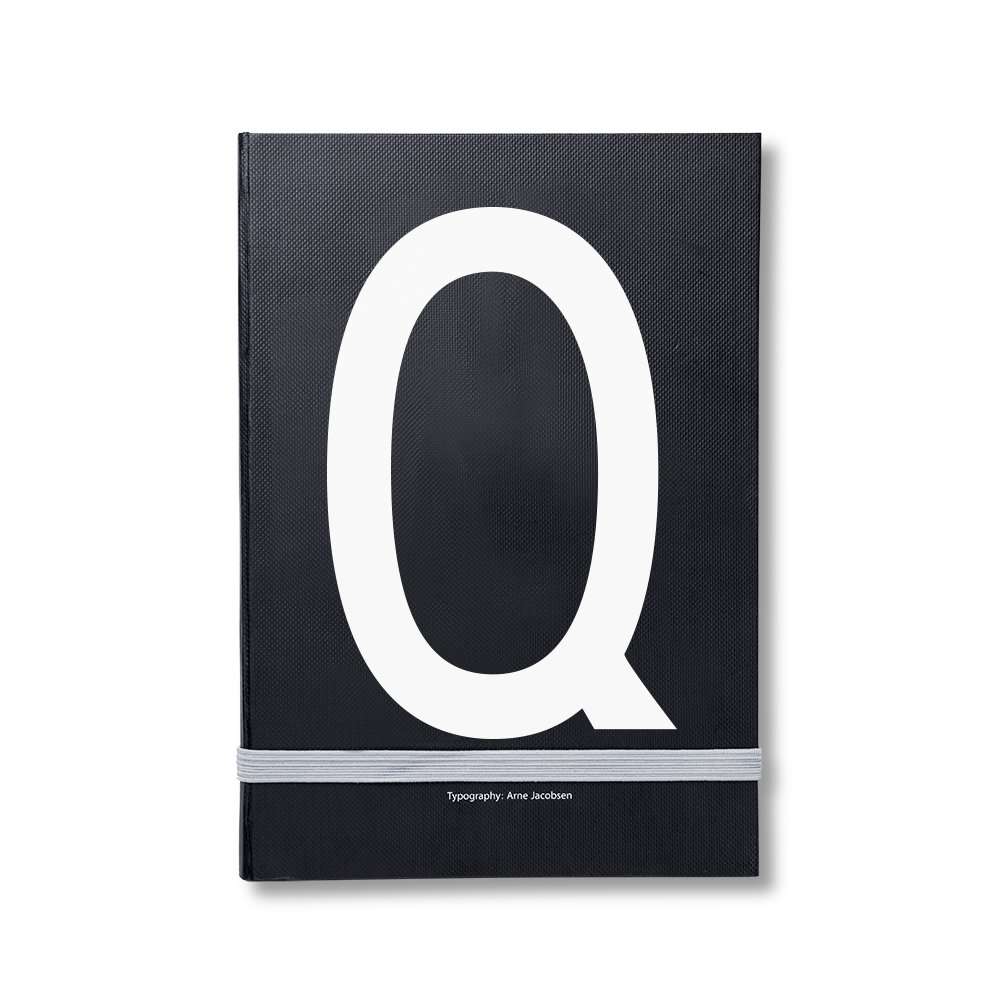 Design Letters persoonlijk notitieboek Q | Scandinavisch Interieur | Kalenders & notitieboeken | Zwart