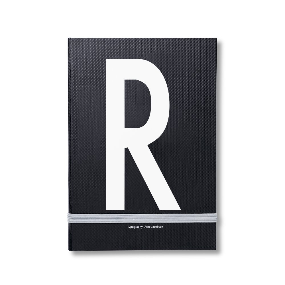 Design Letters persoonlijk notitieboek R | Scandinavisch Interieur | Kalenders & notitieboeken | Zwart