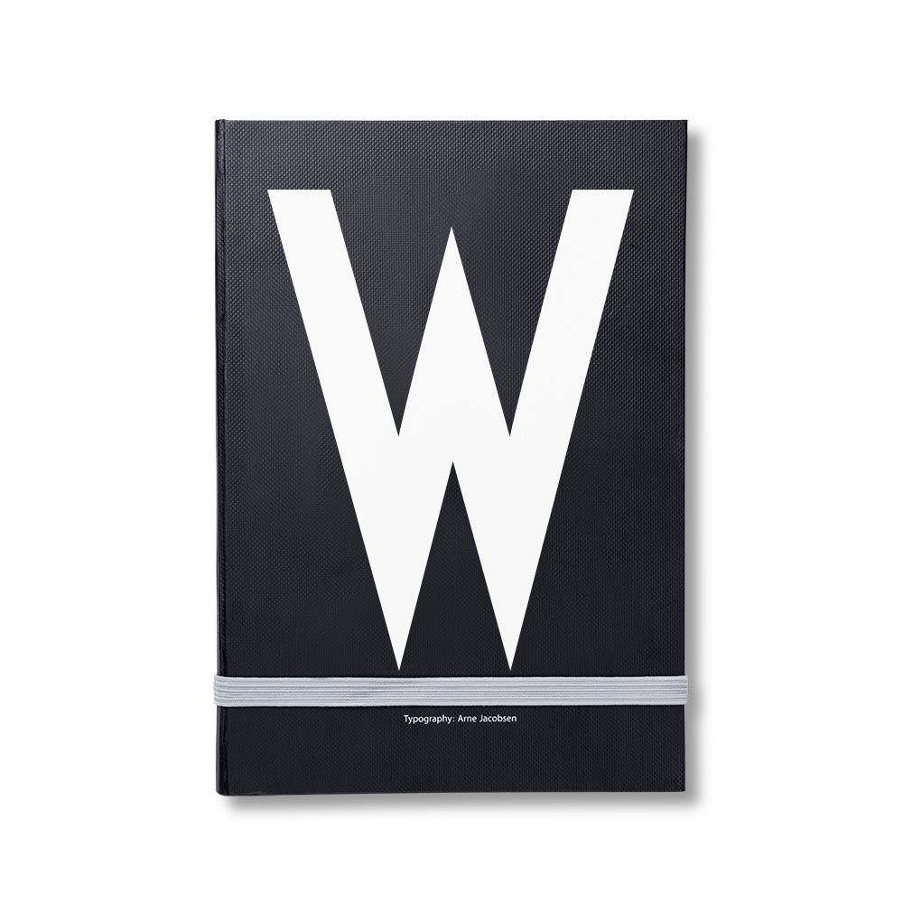 Design Letters persoonlijk notitieboek W | Scandinavisch Interieur | Kalenders & notitieboeken | Zwart