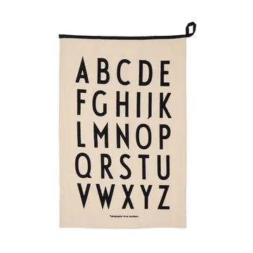 Design Letters Premium classic theedoek 50x70cm - ABC-zwart - Design Letters