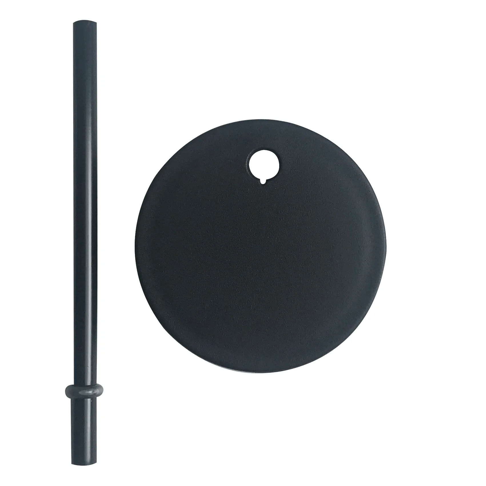 Design Letters rietje met deksel, Zwart Design Letters