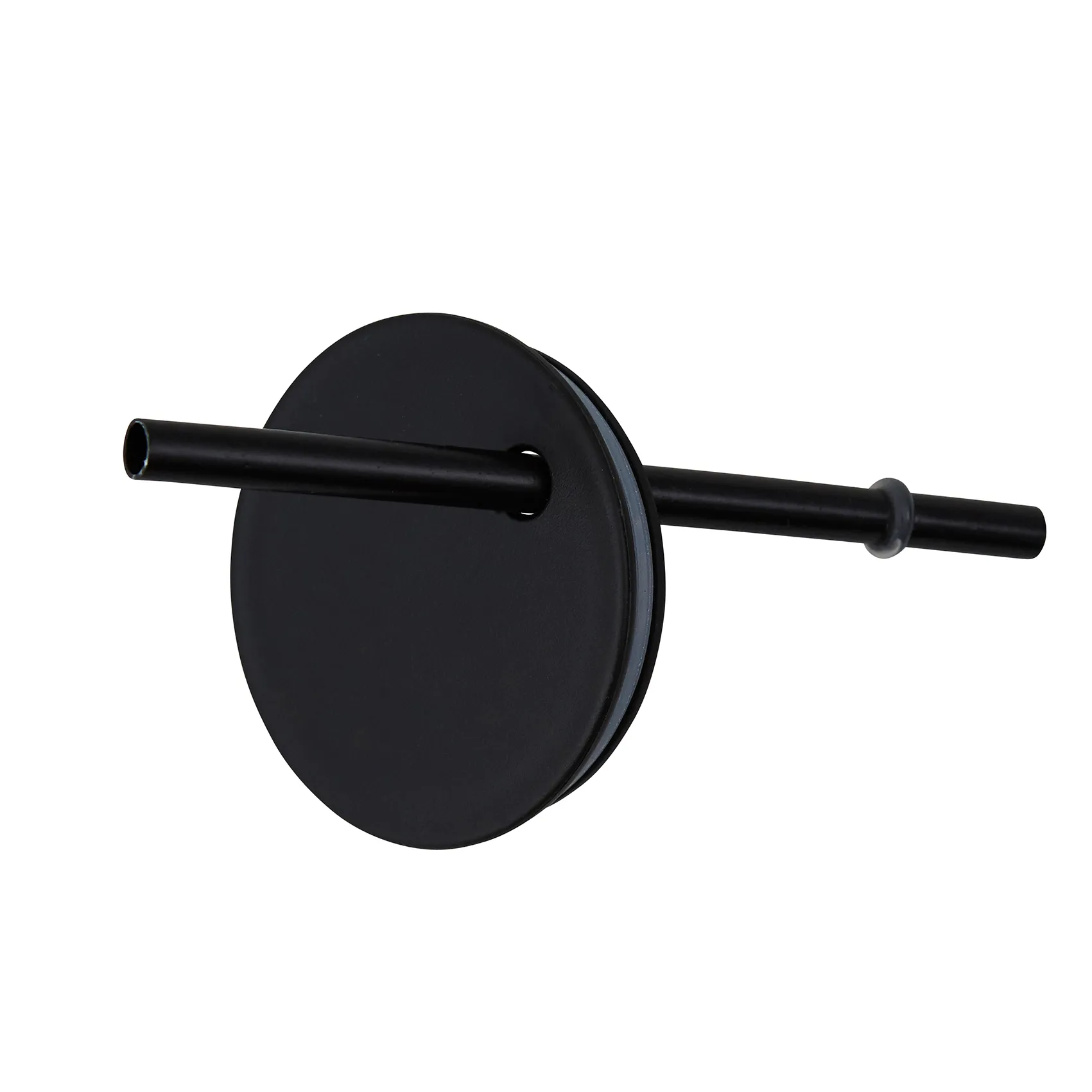 Design Letters rietje met deksel, Zwart Design Letters