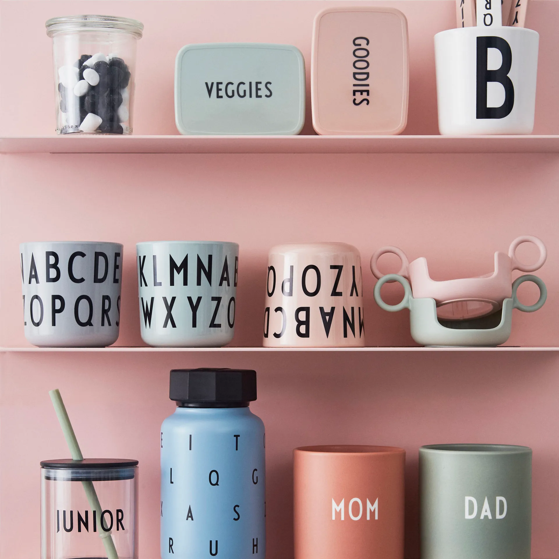 Design Letters snackbox voor lunchbox, Donkergroen Design Letters