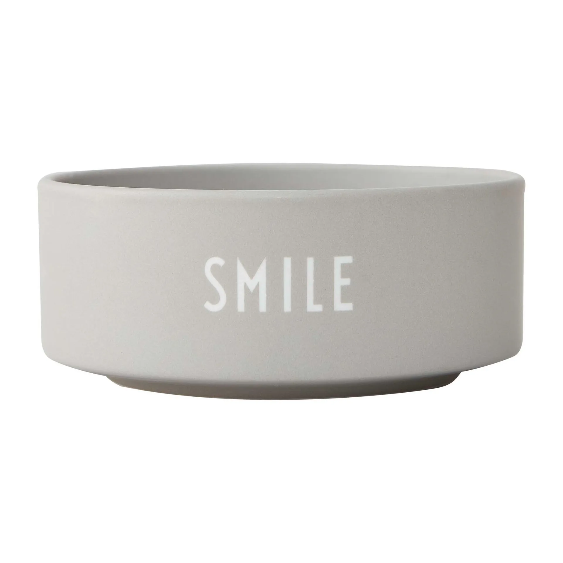 Design Letters snackschaal Ø12 cm, Smile-grey Design Letters