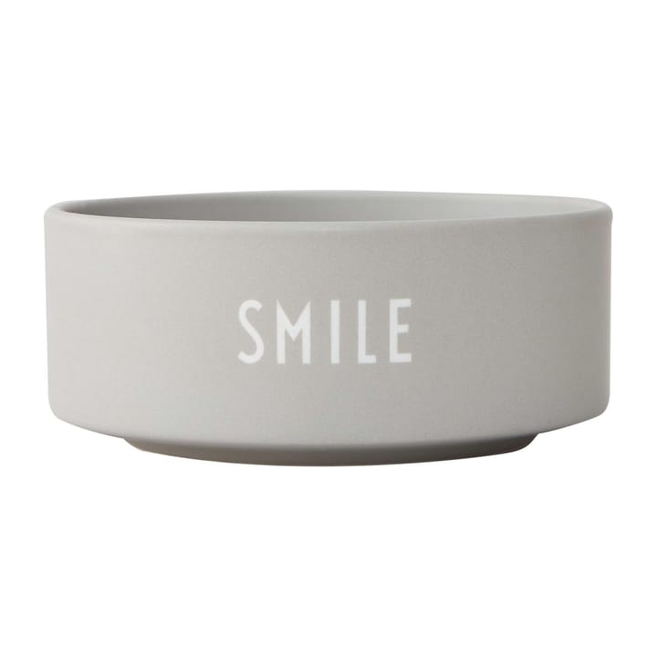 Design Letters snackschaal Ø12 cm - Smile-grey - Design Letters