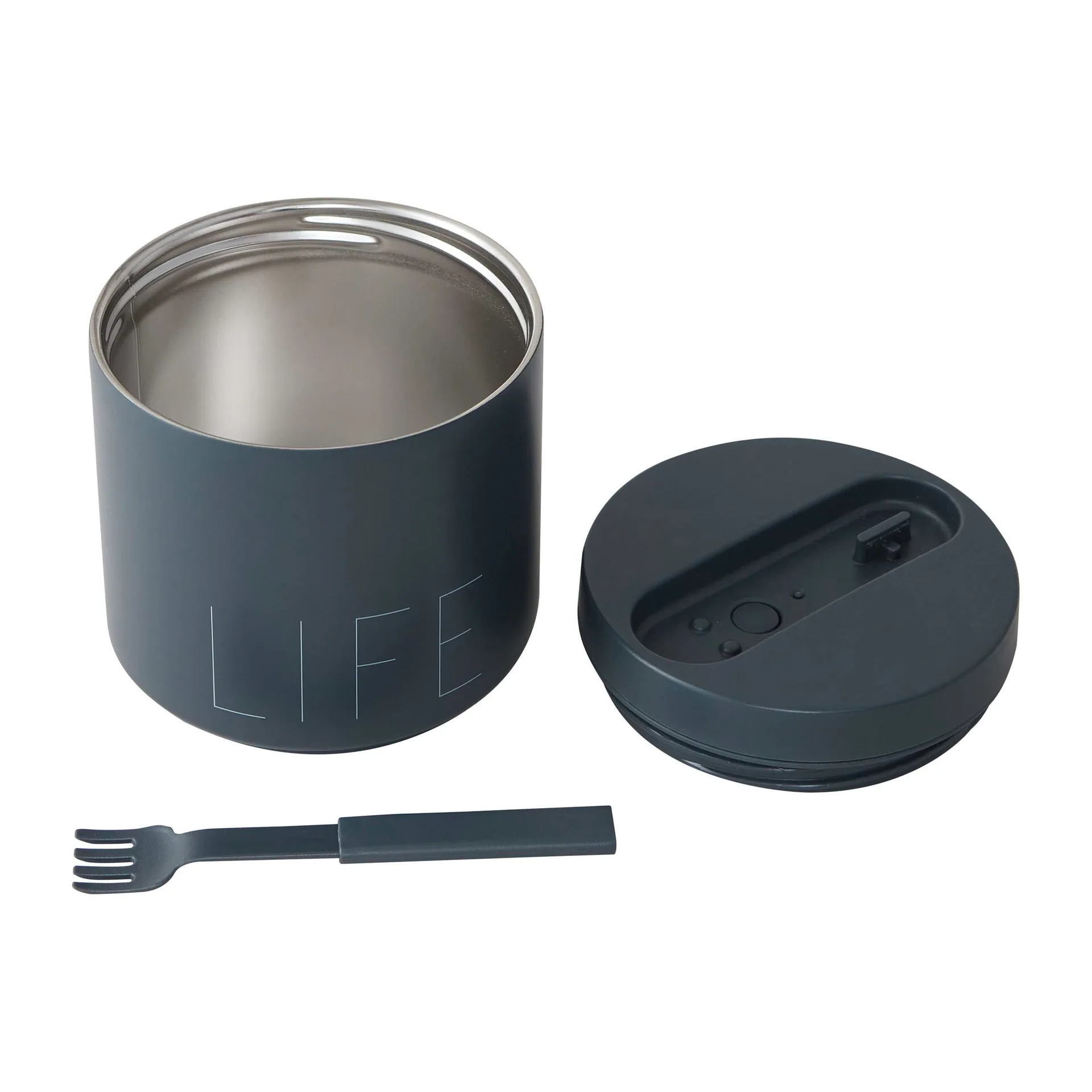 Design Letters thermosbox groot, Life-Royal blue Design Letters