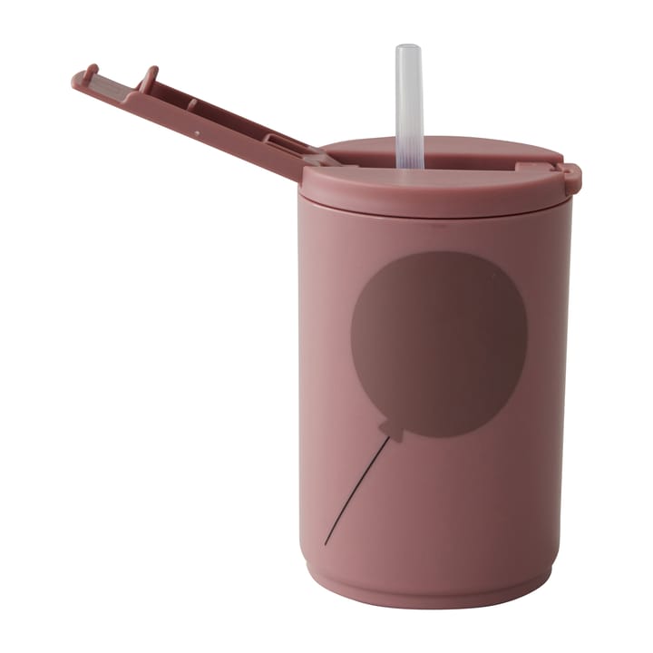Design Letters thermosmok met rietje 33 cl, Ash rose Design Letters