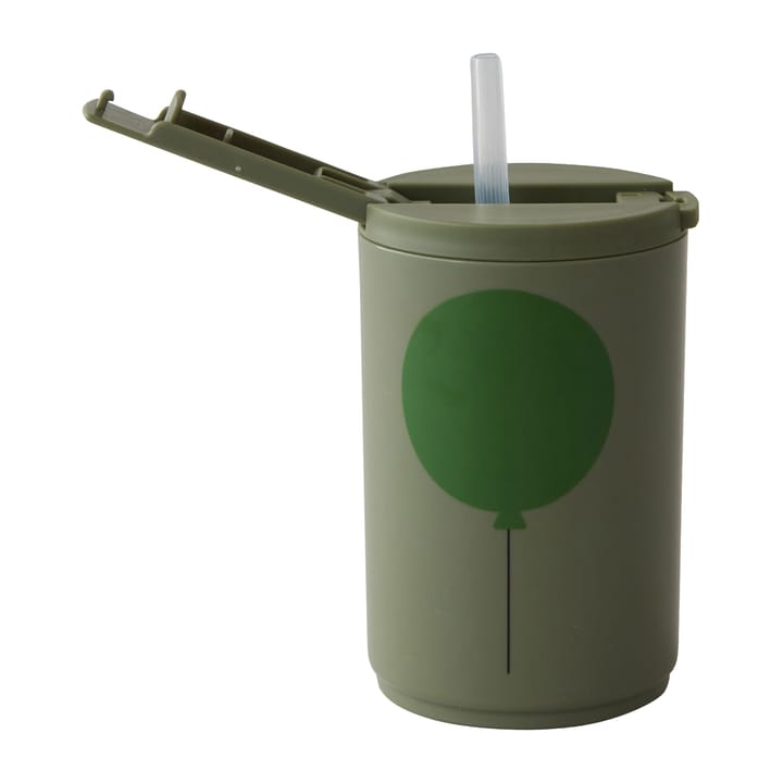 Design Letters thermosmok met rietje 33 cl, Forest green Design Letters
