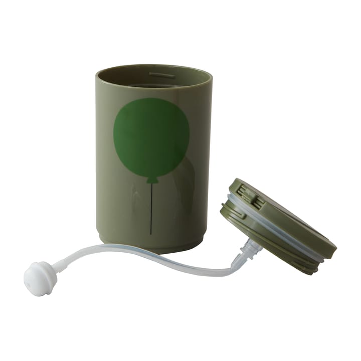Design Letters thermosmok met rietje 33 cl, Forest green Design Letters