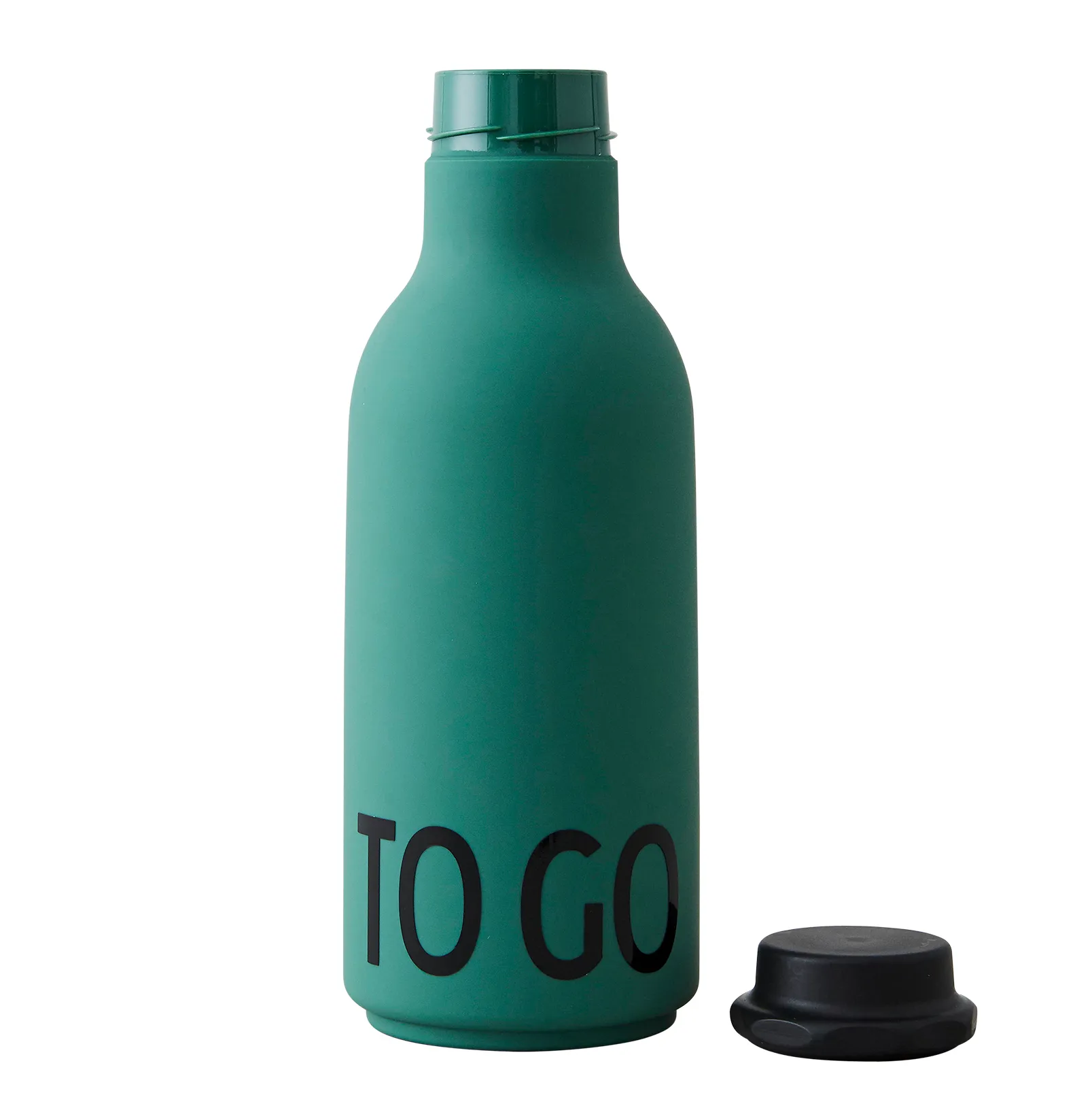 Design Letters TO GO drinkfles, Donkergroen Design Letters