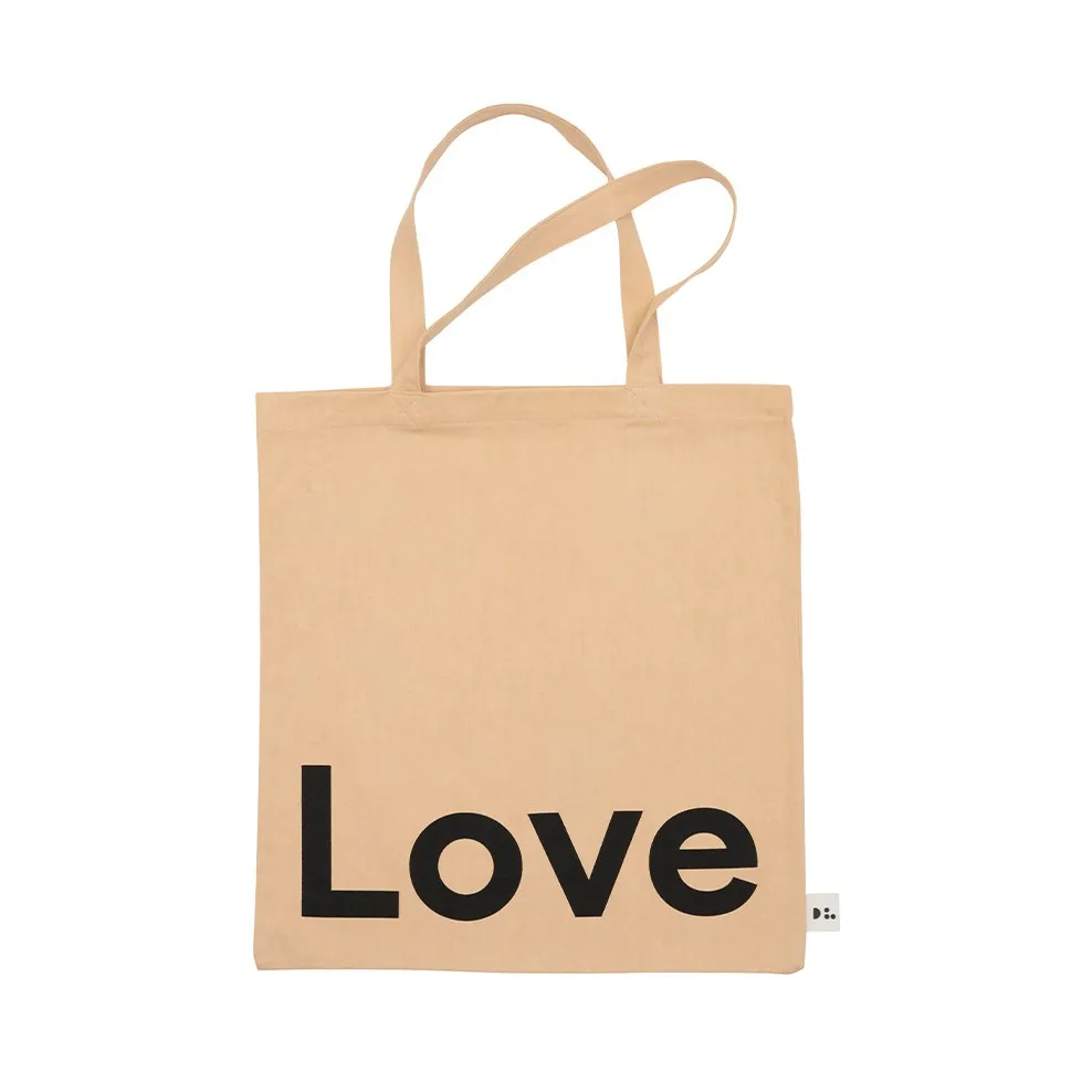 Design Letters Tote bag tas, Love-beige Design Letters
