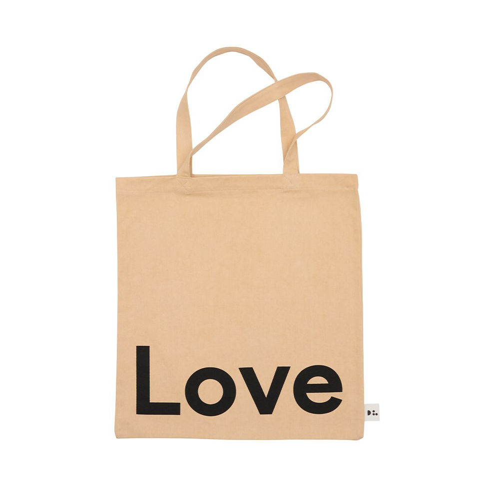 Design Letters Tote bag tas Love-beige | Scandinavisch Interieur | Opbergmanden | Beige