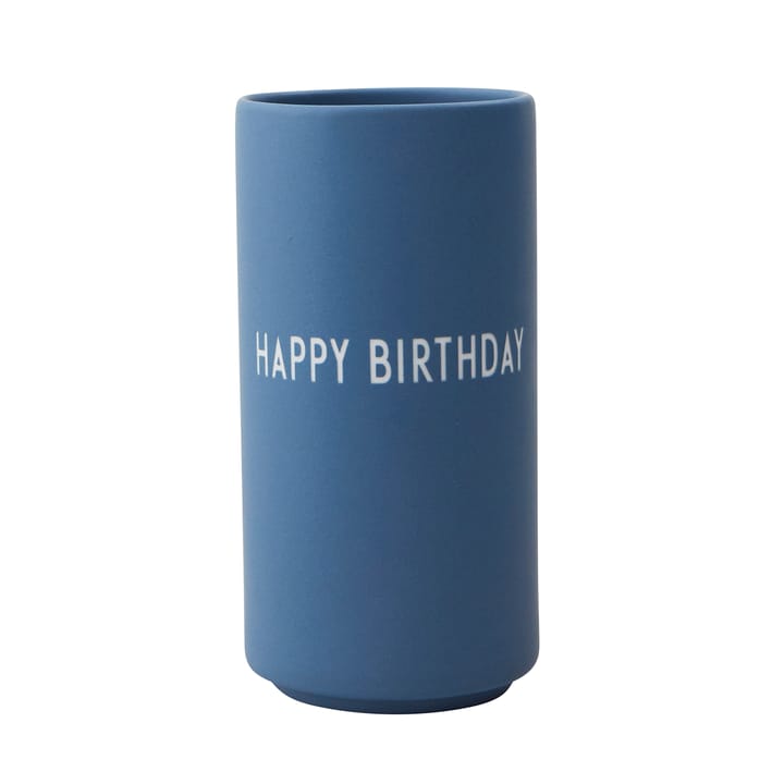 Design Letters vaas favoriet - Happy Birthday (blauw) - Design Letters