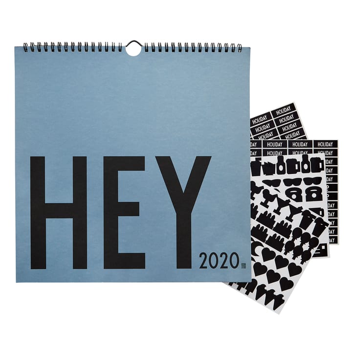 Design Letters wandkalender 2020, Blauw Design Letters
