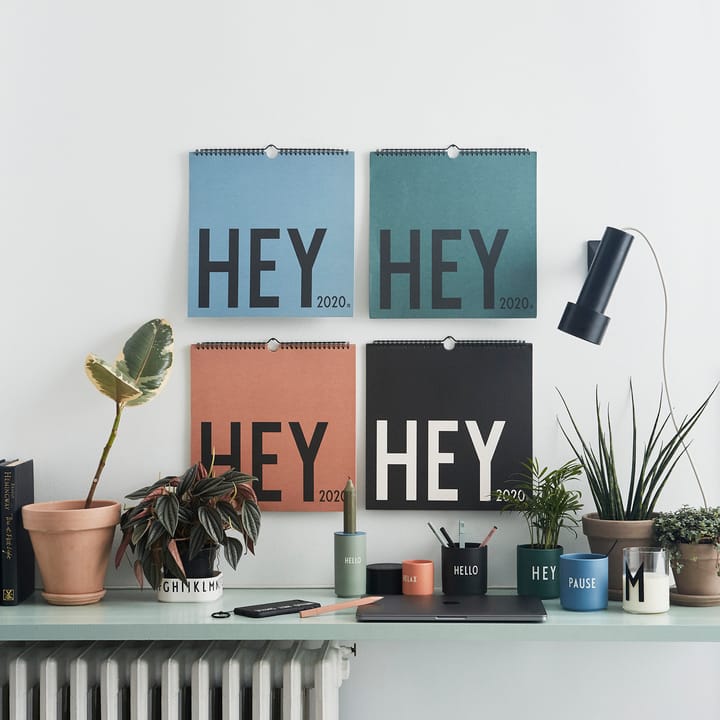 Design Letters wandkalender 2020, Blauw Design Letters