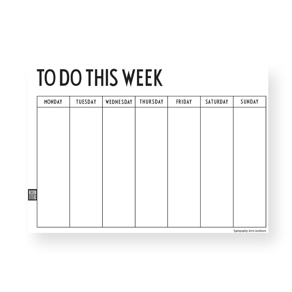 Design Letters weekplanner A4 | Scandinavisch Interieur | Kalenders & notitieboeken | Wit