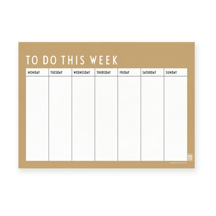 Design Letters weekplanner - Beige - Design Letters