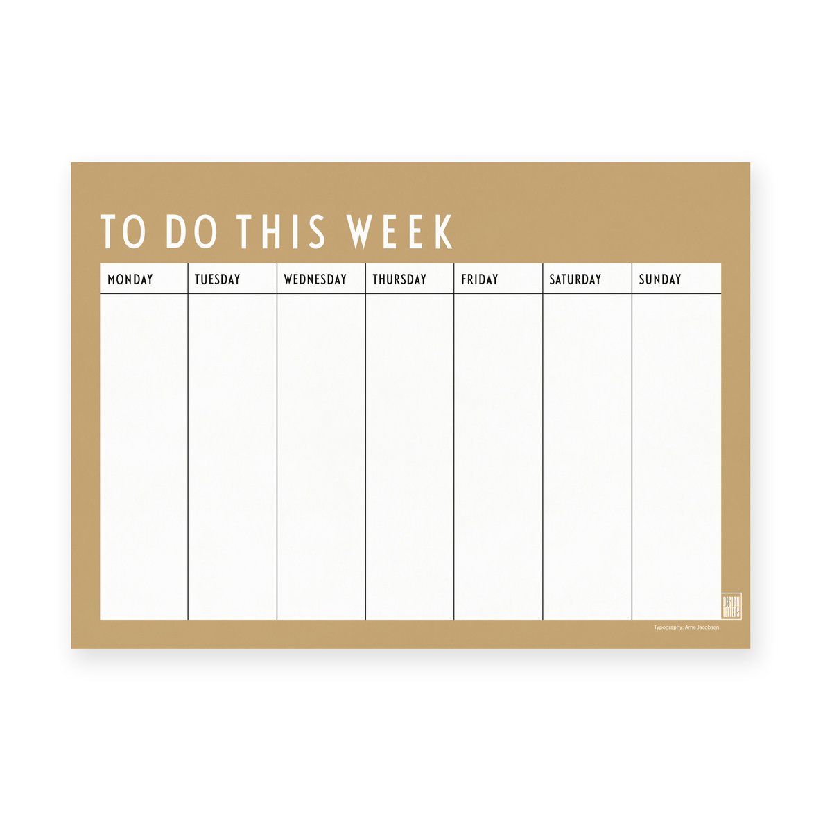 Design Letters weekplanner Beige | Scandinavisch Interieur | Kalenders & notitieboeken | Beige