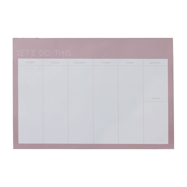 Design Letters weekplanner roze - Lavender - Design Letters